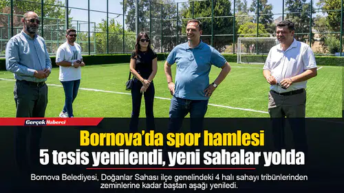 Bornova’da spor hamlesi: 5 tesis yenilendi, yeni sahalar yolda
