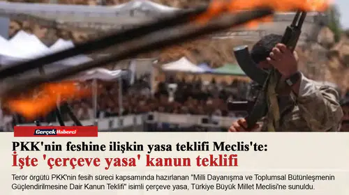 PKK'nin feshine ilişkin yasa teklifi Meclis'te: İşte 'çerçeve yasa' kanun teklifi