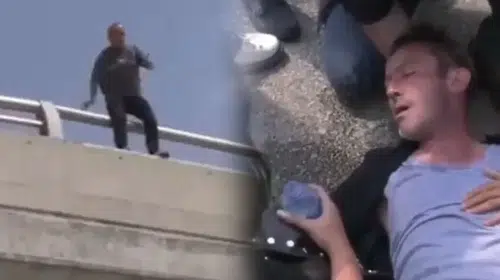 Gazilerin eyleminde arbede: Biri fenalaştı, diğeri köprüye çıktı