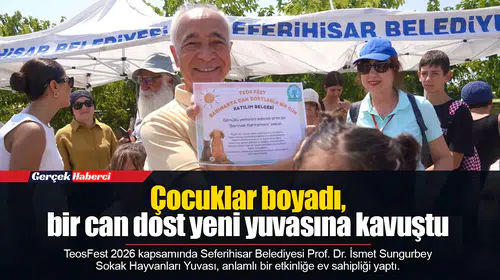 Çocuklar boyadı, bir can dost yeni yuvasına kavuştu