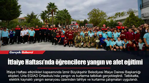 İtfaiye Haftası’nda öğrencilere yangın ve afet eğitimi