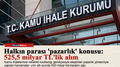 Halkın parası 'pazarlık' konusu: 525,5 milyar TL'lik alım