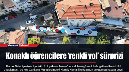 Konaklı öğrencilere ‘renkli yol’ sürprizi