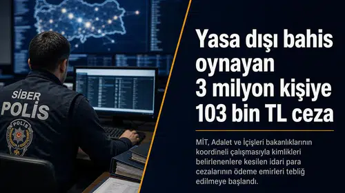 Yasa dışı bahis oynayan 3 milyon kişiye 103 bin TL ceza