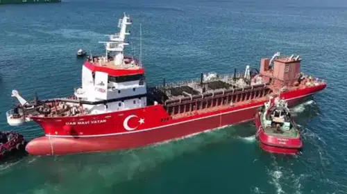 UAB Mavi Vatan suya indi: Türkiye'nin ilk yerli emici tarama gemisi