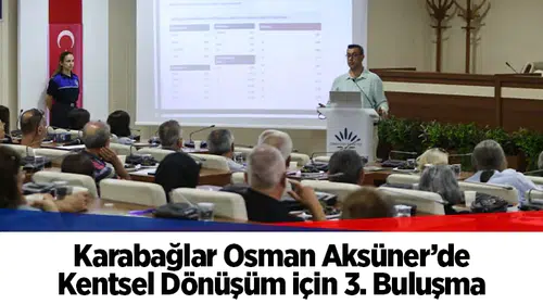 Karabağlar Osman Aksüner’de Kentsel Dönüşüm için 3. Buluşma