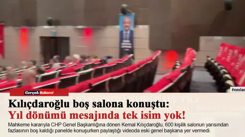 Kılıçdaroğlu boş salona konuştu: Yıl dönümü mesajında tek isim yok!