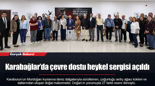 Karabağlar’da çevre dostu heykel sergisi açıldı