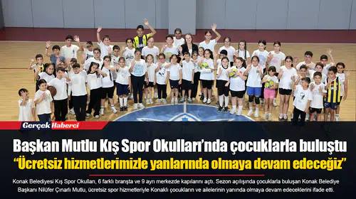 Başkan Mutlu Kış Spor Okulları’nda çocuklarla buluştu