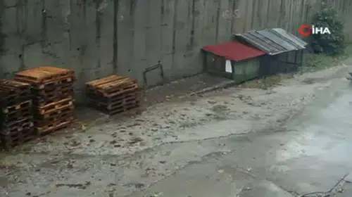 Zonguldak'ta istinat duvarının çökme anına ait görüntüler ortaya çıktı