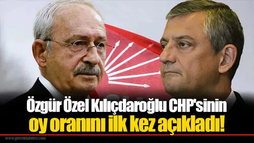 Özgür Özel Kılıçdaroğlu CHP'sinin oy oranını ilk kez açıkladı!