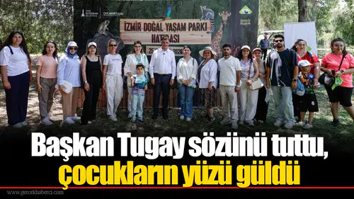 Başkan Tugay sözünü tuttu, çocukların yüzü güldü