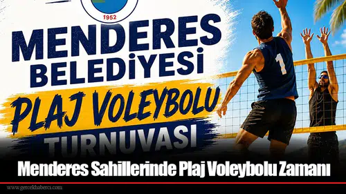 Menderes Sahillerinde Plaj Voleybolu Zamanı
