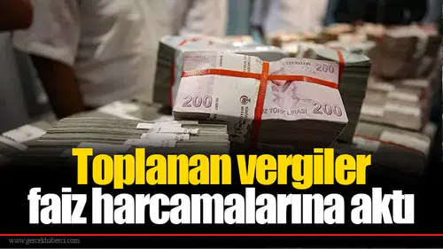 Toplanan vergiler faiz harcamalarına aktı