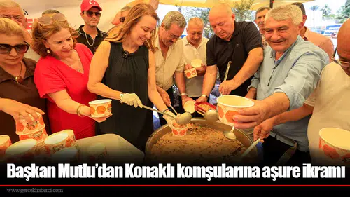 Başkan Mutlu’dan Konaklı komşularına aşure ikramı