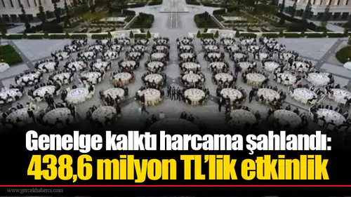 Genelge kalktı harcama şahlandı: 438,6 milyon TL’lik etkinlik