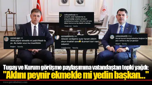 Tugay ve Kurum görüşme paylaşımına vatandaştan tepki yağdı: "Aklını peynir ekmekle mi yedin başkan..."