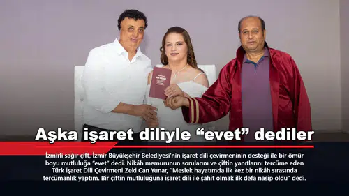 Aşka işaret diliyle “evet” dediler