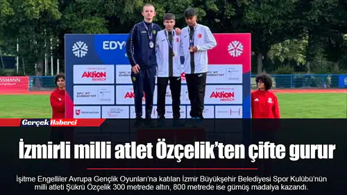 İzmirli milli atlet Özçelik’ten çifte gurur