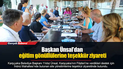 Başkan Ünsal’dan eğitim gönüllülerine teşekkür ziyareti