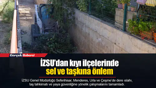 İZSU’dan kıyı ilçelerinde sel ve taşkına önlem