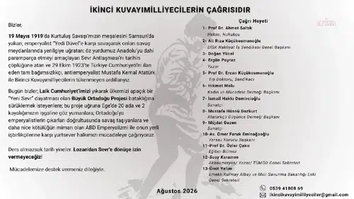 Aydın ve sanatçılardan ‘İkinci Kuvayımilliyeciler’ adıyla antiemperyalist mücadele çağrısı