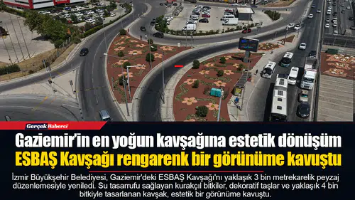 ESBAŞ Kavşağı rengarenk bir görünüme kavuştu