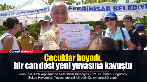 Çocuklar boyadı, bir can dost yeni yuvasına kavuştu