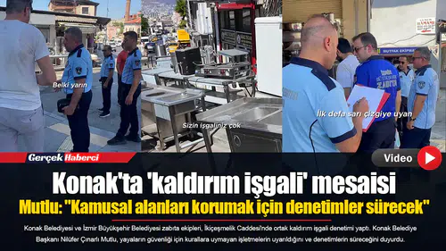 Konak'ta 'kaldırım işgali' mesaisi