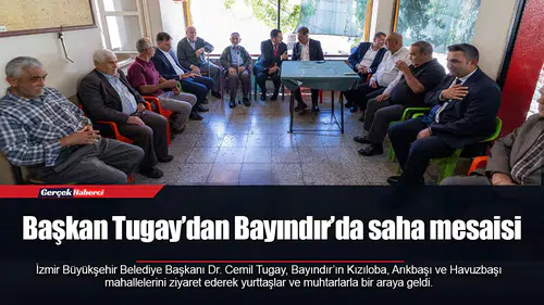 Başkan Tugay’dan Bayındır’da saha mesaisi