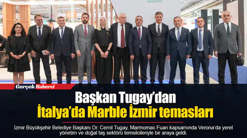 Başkan Tugay’dan İtalya’da Marble İzmir temasları