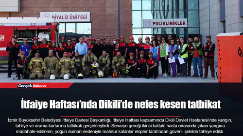 İtfaiye Haftası’nda Dikili’de nefes kesen tatbikat