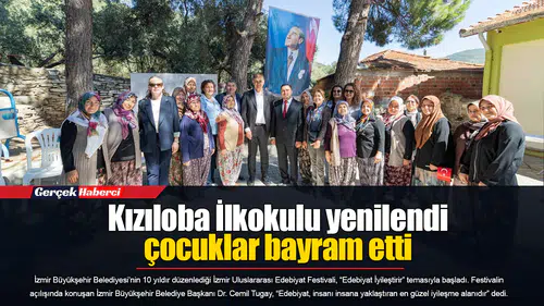 Kızıloba İlkokulu yenilendi çocuklar bayram etti