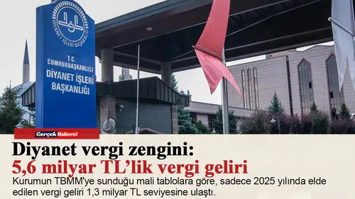 Diyanet vergi zengini: 5,6 milyar TL’lik vergi geliri