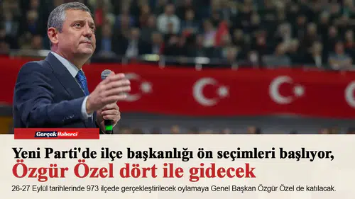 Yeni Parti'de ilçe başkanlığı ön seçimleri başlıyor, Özgür Özel dört ile gidecek