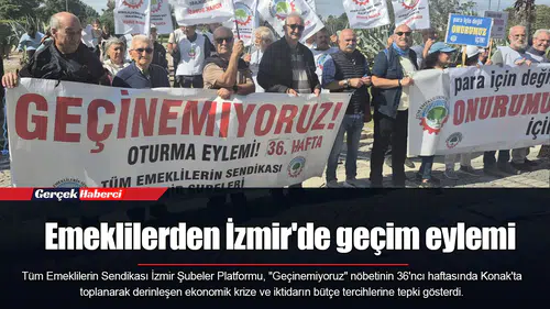 Emeklilerden İzmir'de geçim eylemi