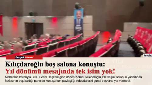 Kılıçdaroğlu boş salona konuştu: Yıl dönümü mesajında tek isim yok!