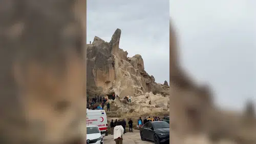 Nevşehir Göreme'de peribacası çökmesi sonucu 2 kişi hayatını kaybetti