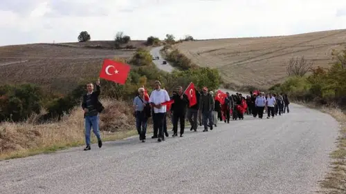 Sırpsındığı Zaferi Edirne'de dev Türk bayraklarıyla anıldı