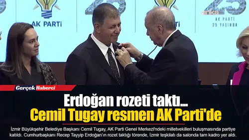 Erdoğan rozeti taktı... Cemil Tugay resmen AK Parti'de