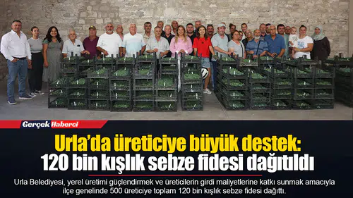 Urla’da üreticiye büyük destek: 120 bin kışlık sebze fidesi dağıtıldı