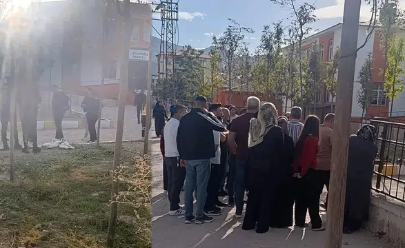 Van’da Polatoğlu Okulu’nda pompalı tüfekle okula gelen öğrenciye veli ve öğretmenler müdahale etti