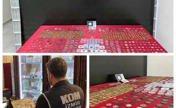 İzmir'de tarihi eser kaçakçılığı operasyonu: 672 sikke ele geçirildi