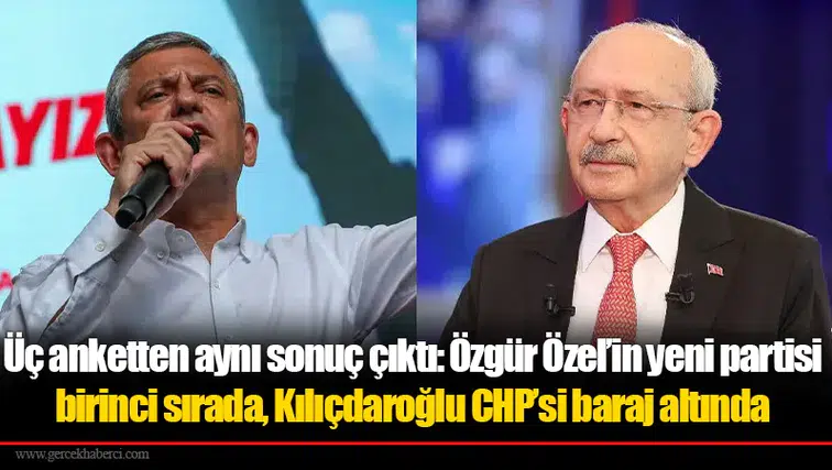 Üç anketten aynı sonuç çıktı: Özgür Özel’in yeni partisi birinci sırada, Kılıçdaroğlu CHP’si baraj altında