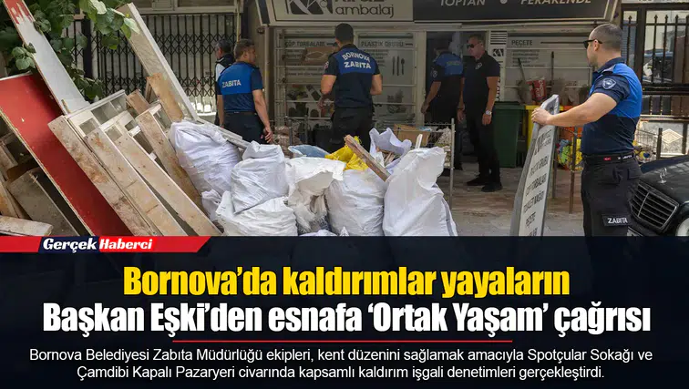 Bornova’da kaldırımlar yayaların...  Başkan Eşki’den esnafa ‘Ortak Yaşam’ çağrısı