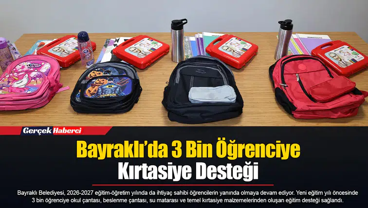 Bayraklı’da 3 Bin Öğrenciye Kırtasiye Desteği