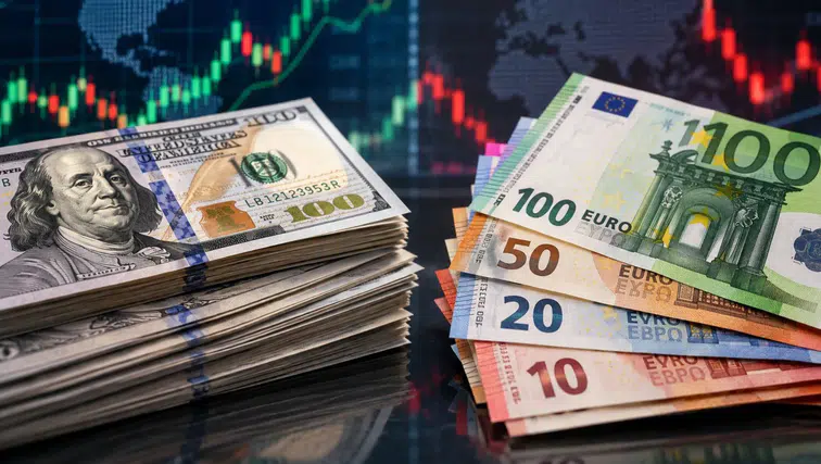 Euro, dolar karşısında 17 ayın en düşük seviyesine geriledi
