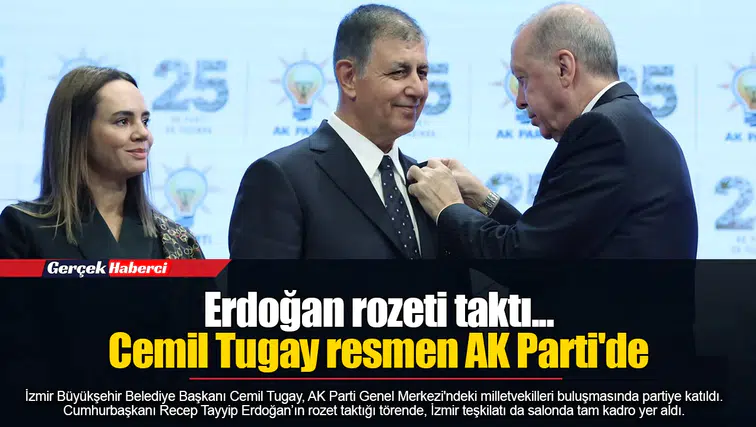 Erdoğan rozeti taktı... Cemil Tugay resmen AK Parti'de