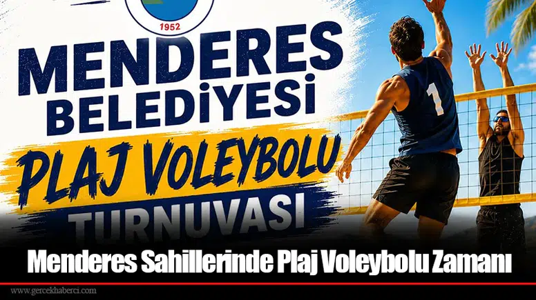 Menderes Sahillerinde Plaj Voleybolu Zamanı