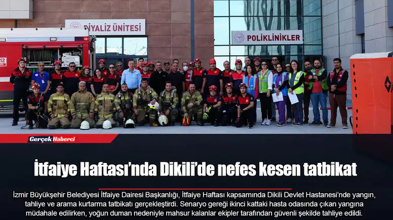 İtfaiye Haftası’nda Dikili’de nefes kesen tatbikat
